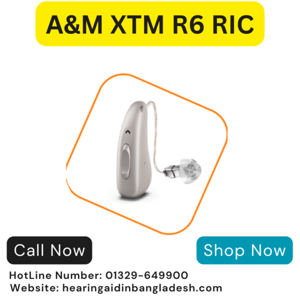A&M XTM R6 RIC 12-Channel Rechargeable Hearing Aid(Pair)