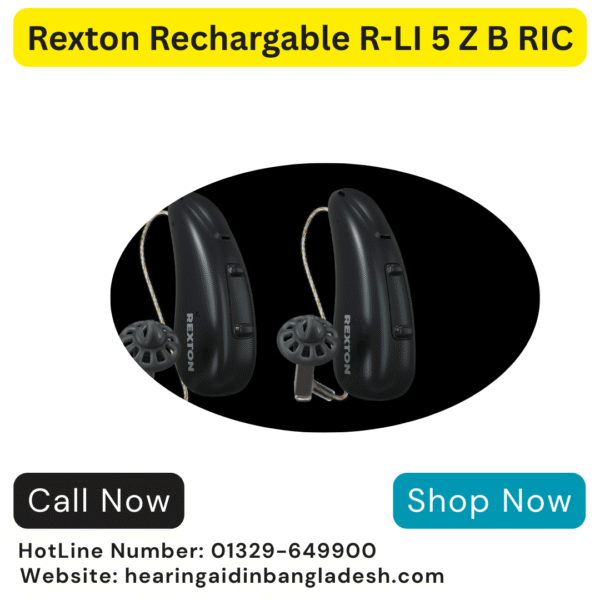 Rexton R-LI 5 Z B RIC 8-Channel Rechargeable Hearing Aid(Pair)